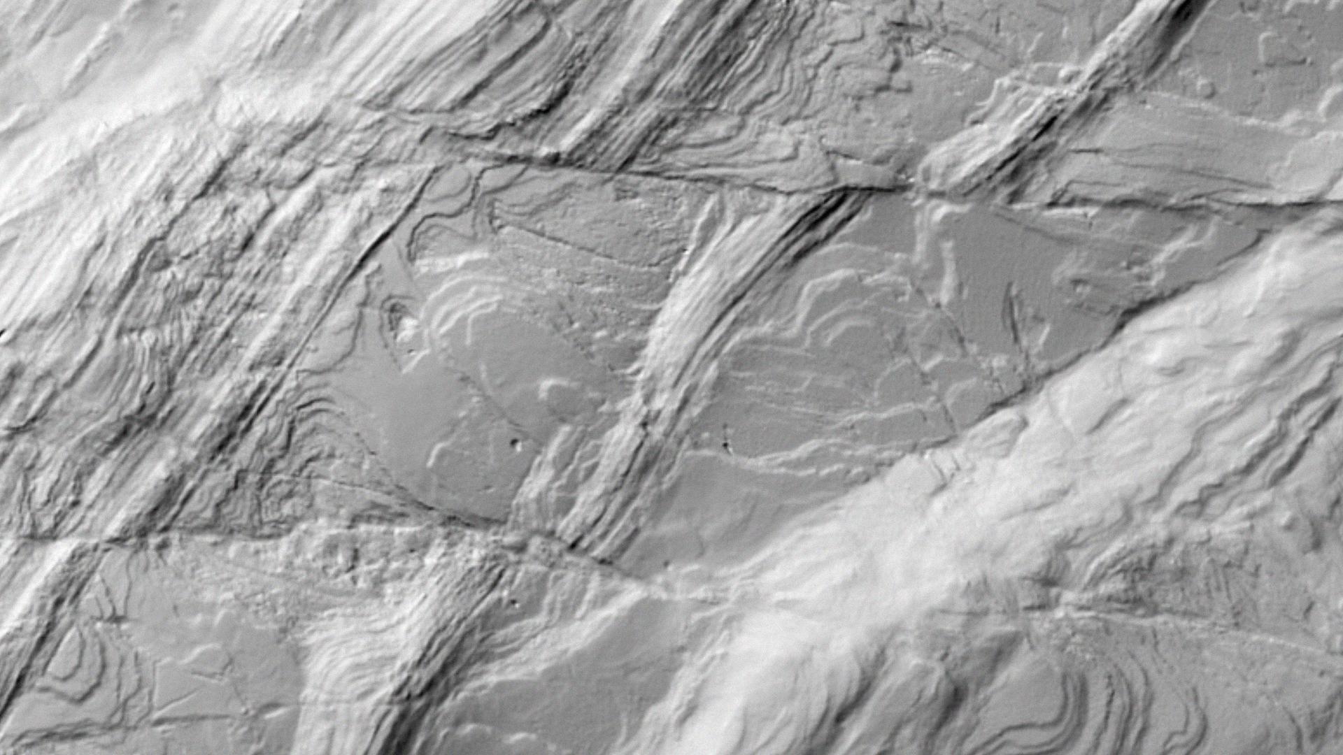 Reconnaissance des failles après analyse des modèles numériques de terrain - Image MNT